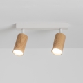 Brilagi - Foco SELE 2xGU10/30W/230V blanco/decoración de roble