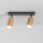 Brilagi - Foco SELE 2xGU10/30W/230V negro/decoración de roble