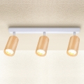 Brilagi - Foco SELE 3xGU10/30W/230V blanco/decoración de roble