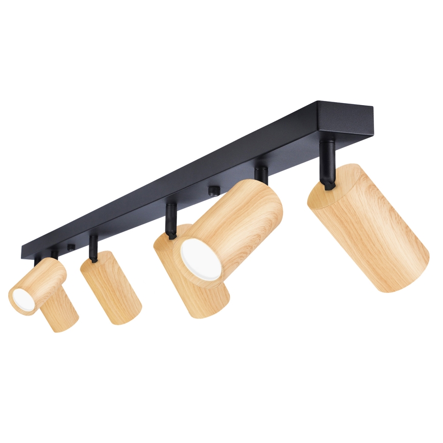 Brilagi - Foco SELE 6xGU10/30W/230V negro/decoración de roble