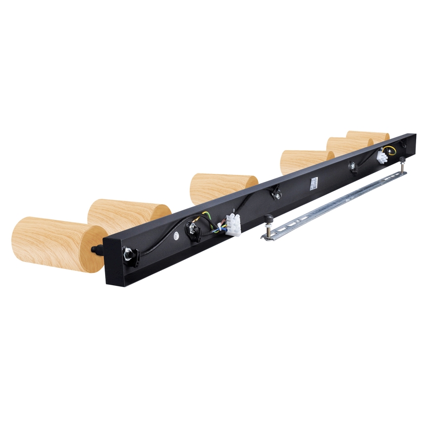 Brilagi - Foco SELE 6xGU10/30W/230V negro/decoración de roble