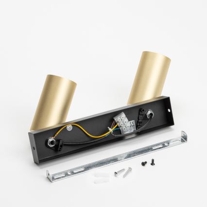 Brilagi - Foco SELE GOLDEN 2xGU10/30W/230V negro/dorado