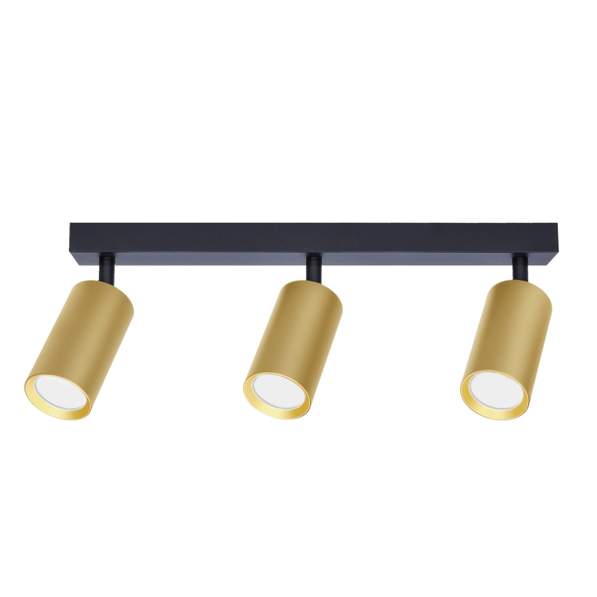 Brilagi - Foco SELE GOLDEN 3xGU10/30W/230V negro/dorado