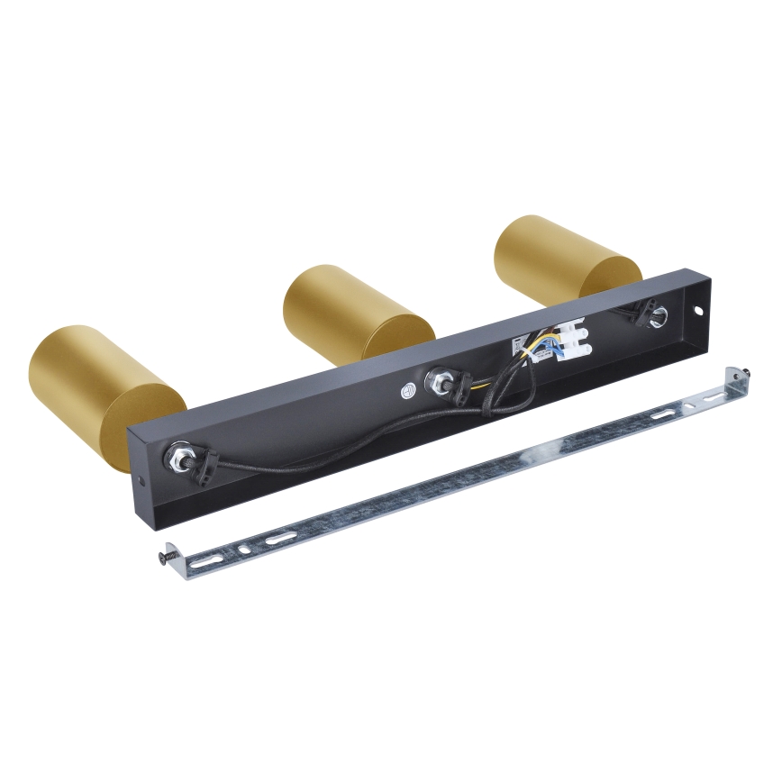 Brilagi - Foco SELE GOLDEN 3xGU10/30W/230V negro/dorado