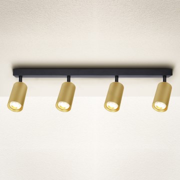 Brilagi - Foco SELE GOLDEN 4xGU10/30W/230V negro/dorado