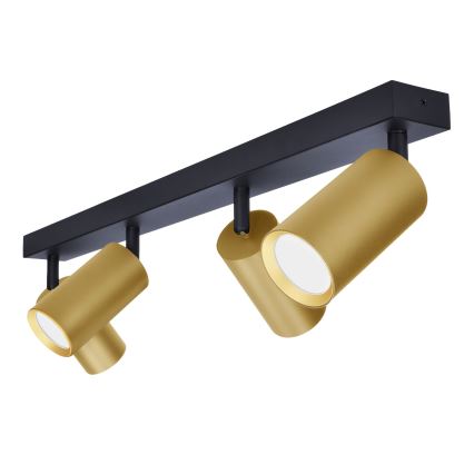 Brilagi - Foco SELE GOLDEN 4xGU10/30W/230V negro/dorado