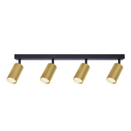 Brilagi - Foco SELE GOLDEN 4xGU10/30W/230V negro/dorado