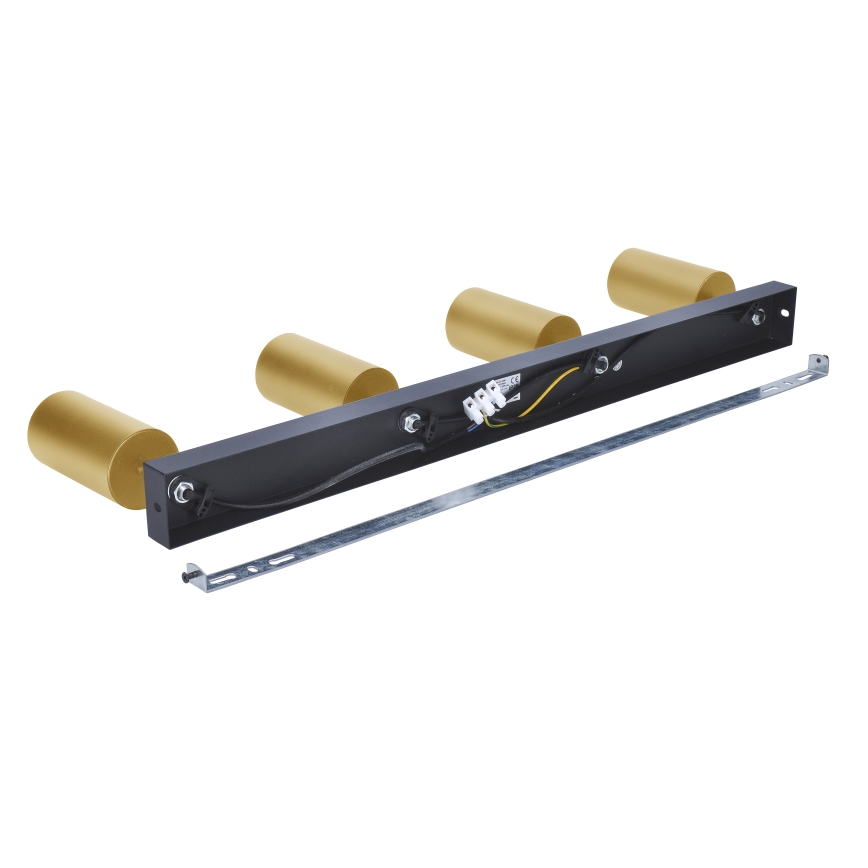 Brilagi - Foco SELE GOLDEN 4xGU10/30W/230V negro/dorado