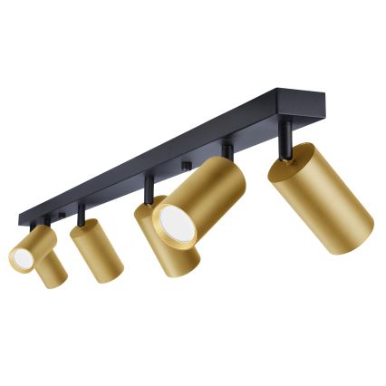 Brilagi - Foco SELE GOLDEN 6xGU10/30W/230V negro/dorado