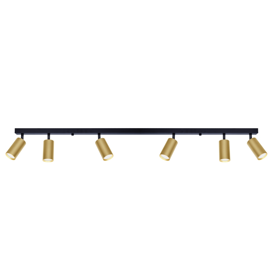 Brilagi - Foco SELE GOLDEN 6xGU10/30W/230V negro/dorado