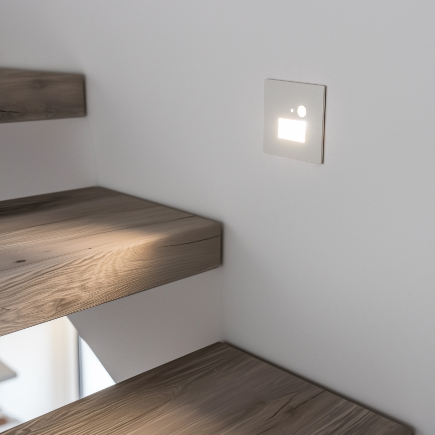 Brilagi - LED Luz de escaleras con sensor de movimiento JACK LED/1,5W/230V 3000K/4000K/6500K blanco
