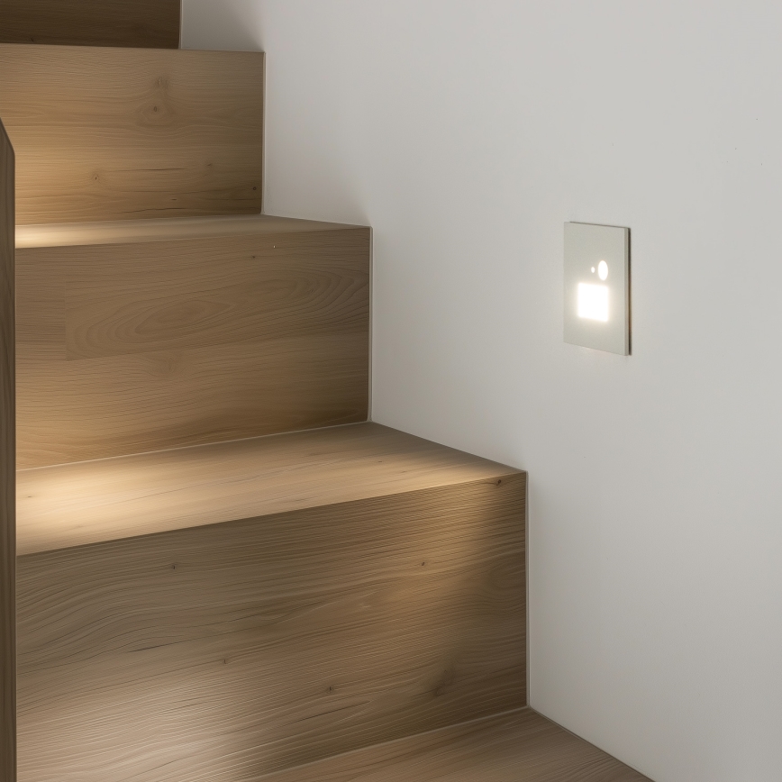 Brilagi - LED Luz de escaleras con sensor de movimiento JACK LED/1,5W/230V 3000K/4000K/6500K blanco