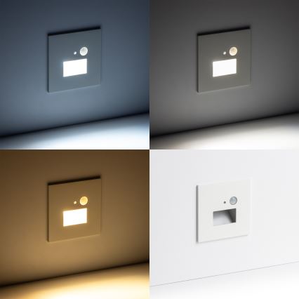 Brilagi - LED Luz de escaleras con sensor de movimiento JACK LED/1,5W/230V 3000K/4000K/6500K blanco