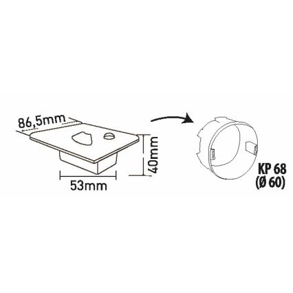 Brilagi - LED Luz de escaleras con sensor de movimiento JACK LED/1,5W/230V 3000K/4000K/6500K blanco