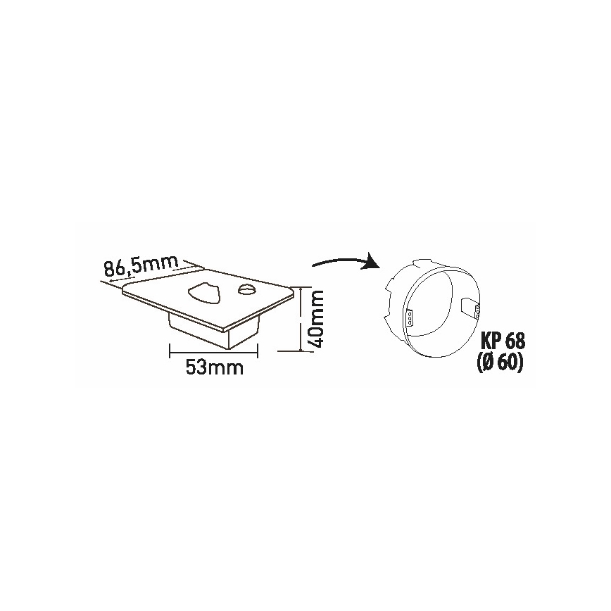 Brilagi - LED Luz de escaleras con sensor de movimiento JACK LED/1,5W/230V 3000K/4000K/6500K blanco