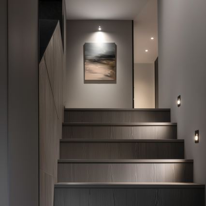 Brilagi - LED Luz de escaleras con sensor de movimiento JACK LED/1,5W/230V 3000K/4000K/6500K negro