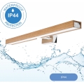 Brilagi - Iluminación LED para espejos de baño WOODY MIRROR LED/12W/230V 60 cm IP44 roble/cromo brillante