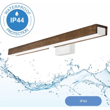 Brilagi - Iluminación LED para espejos de baño WOODY MIRROR LED/12W/230V 60 cm IP44 roble nogal/blanco