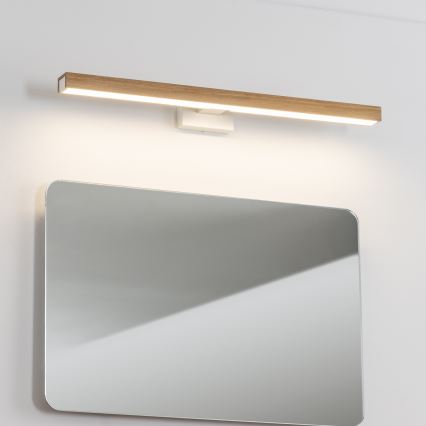 Brilagi - Iluminación LED para espejos de baño WOODY MIRROR LED/12W/230V 60 cm IP44 roble/blanco