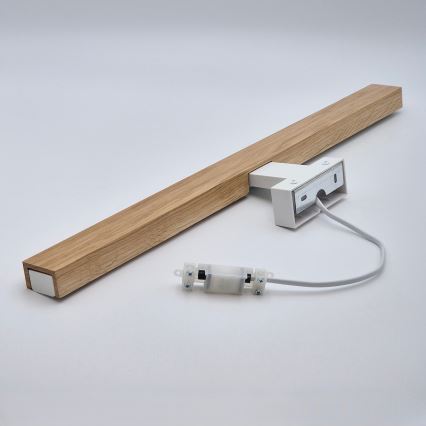 Brilagi - Iluminación LED para espejos de baño WOODY MIRROR LED/12W/230V 60 cm IP44 roble/blanco