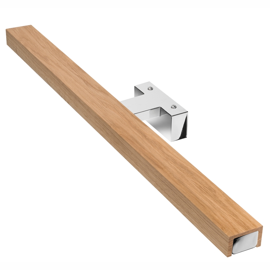 Brilagi - Iluminación LED para espejos de baño WOODY MIRROR LED/12W/230V 60 cm IP44 roble/cromo brillante