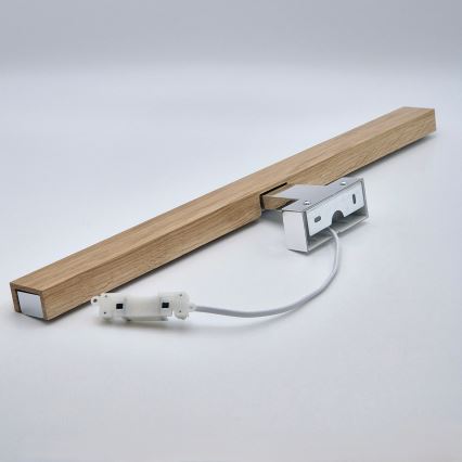 Brilagi - Iluminación LED para espejos de baño WOODY MIRROR LED/12W/230V 60 cm IP44 roble/cromo brillante
