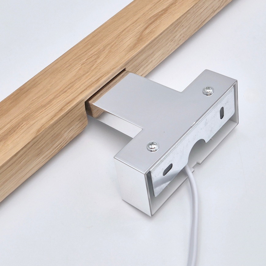Brilagi - Iluminación LED para espejos de baño WOODY MIRROR LED/12W/230V 60 cm IP44 roble/cromo brillante