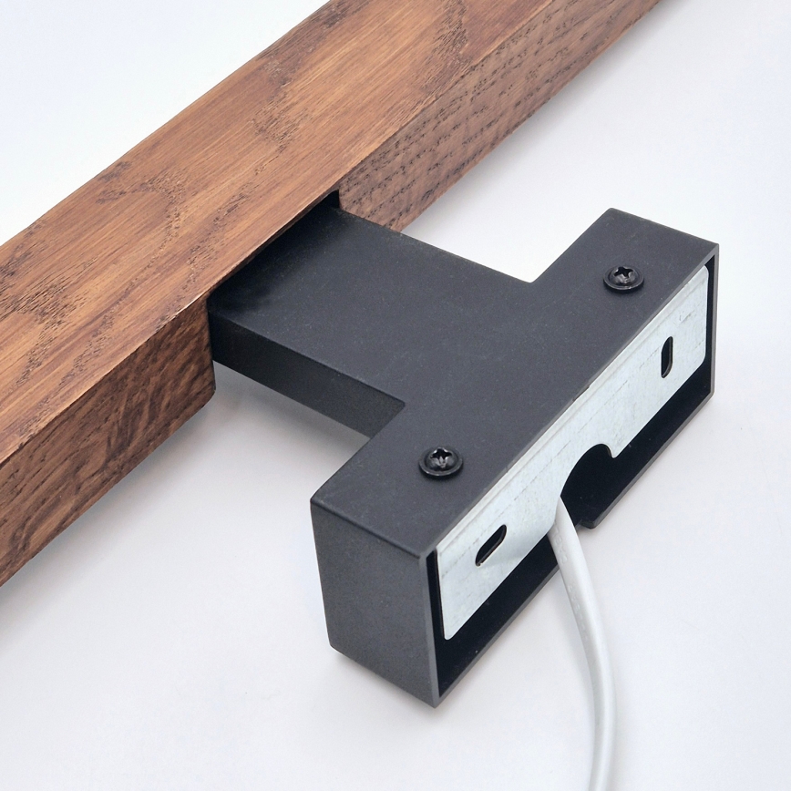 Brilagi - Iluminación LED para espejos de baño WOODY MIRROR LED/12W/230V 60 cm IP44 roble cereza/negro