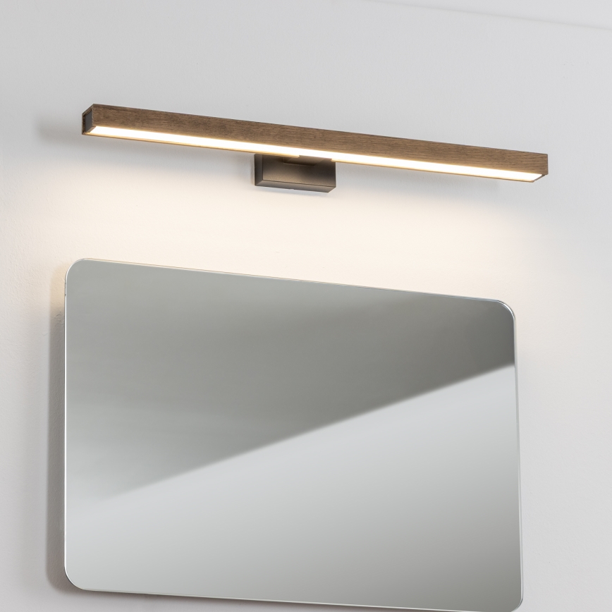 Brilagi - Iluminación LED para espejos de baño WOODY MIRROR LED/12W/230V 60 cm IP44 roble nogal/negro