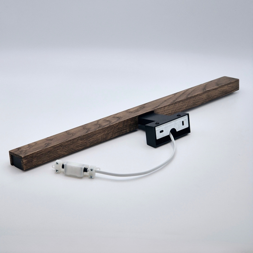 Brilagi - Iluminación LED para espejos de baño WOODY MIRROR LED/12W/230V 60 cm IP44 roble nogal/negro