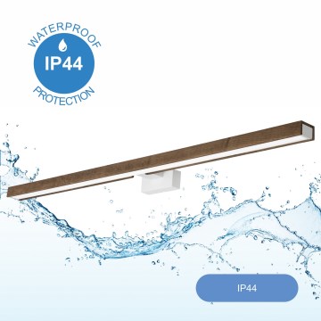 Brilagi - Iluminación LED para espejos de baño WOODY MIRROR LED/15W/230V 90 cm IP44 roble nogal/blanco