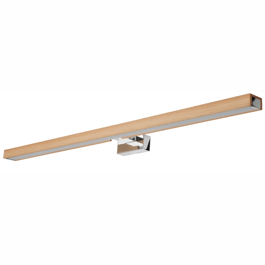Brilagi - Iluminación LED para espejos de baño WOODY MIRROR LED/15W/230V 90 cm IP44 roble/cromo brillante