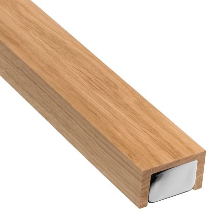 Brilagi - Iluminación LED para espejos de baño WOODY MIRROR LED/15W/230V 90 cm IP44 roble/cromo brillante