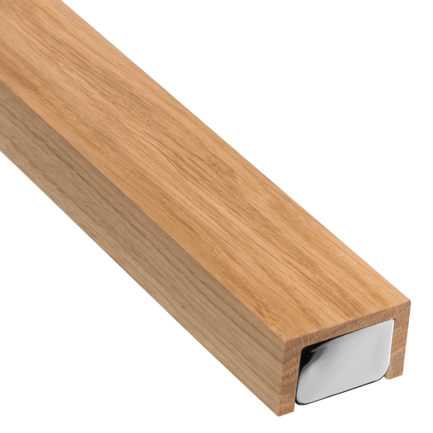 Brilagi - Iluminación LED para espejos de baño WOODY MIRROR LED/15W/230V 90 cm IP44 roble/cromo brillante