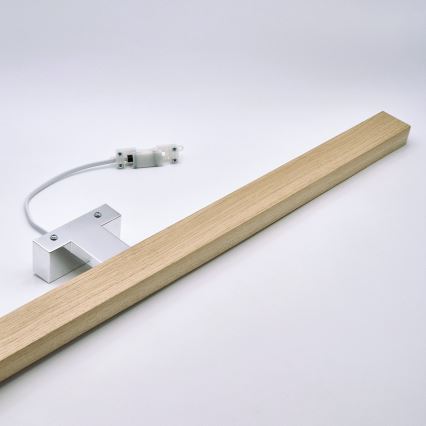 Brilagi - Iluminación LED para espejos de baño WOODY MIRROR LED/15W/230V 90 cm IP44 roble/cromo brillante