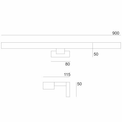 Brilagi - Iluminación LED para espejos de baño WOODY MIRROR LED/15W/230V 90 cm IP44 roble/cromo brillante