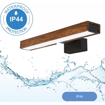Brilagi - Iluminación LED para espejos de baño WOODY MIRROR LED/8W/230V 40 cm IP44 roble cereza/negro
