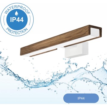 Brilagi - Iluminación LED para espejos de baño WOODY MIRROR LED/8W/230V 40 cm IP44 roble nogal/blanco