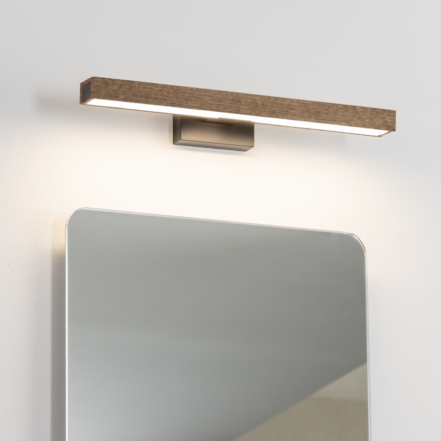 Brilagi - Iluminación LED para espejos de baño WOODY MIRROR LED/8W/230V 40 cm IP44 roble nogal/negro