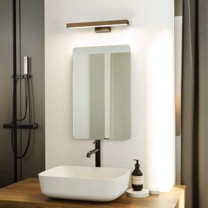 Brilagi - Iluminación LED para espejos de baño WOODY MIRROR LED/8W/230V 40 cm IP44 roble nogal/negro