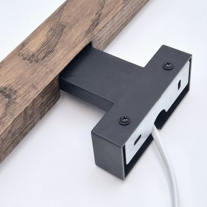 Brilagi - Iluminación LED para espejos de baño WOODY MIRROR LED/8W/230V 40 cm IP44 roble nogal/negro