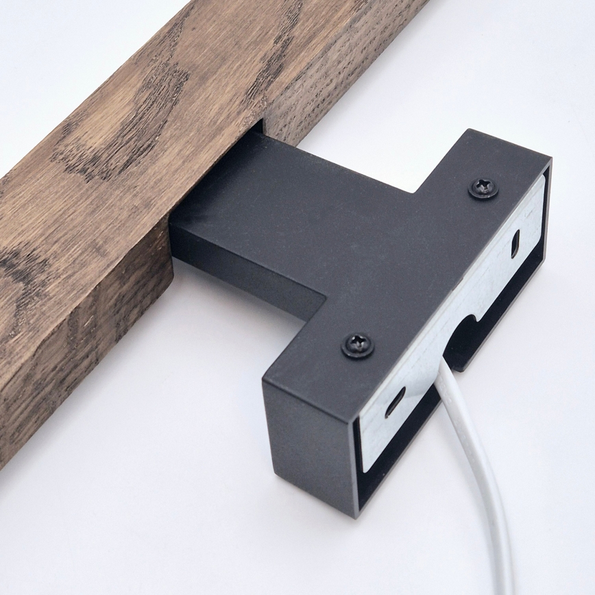 Brilagi - Iluminación LED para espejos de baño WOODY MIRROR LED/8W/230V 40 cm IP44 roble nogal/negro