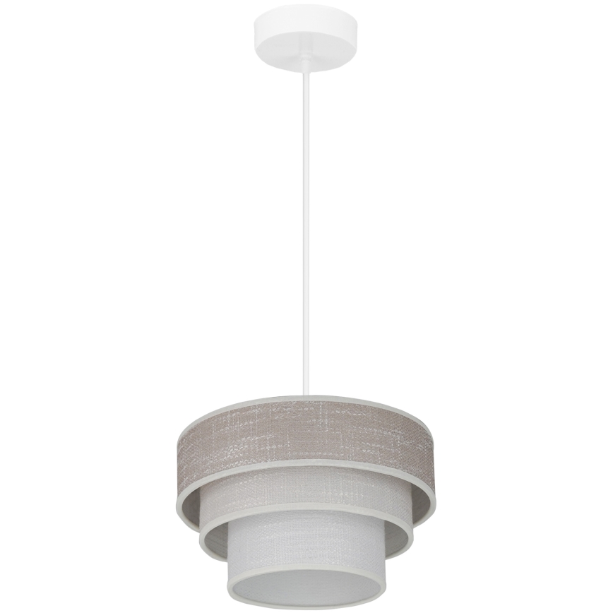 Brilagi - Lámpara colgante ALASKA LUNETA 1xE27/15W/230V diá. 25 cm gris/color crema
