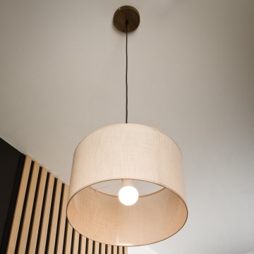 Brilagi - Lámpara colgante ANTHONY 1xE27/60W/230V roble/beige