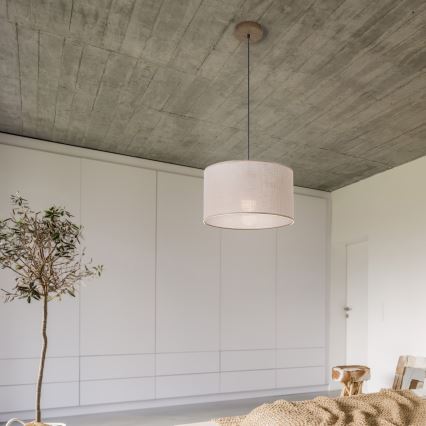Brilagi - Lámpara colgante ANTHONY 1xE27/60W/230V roble/beige