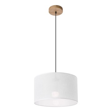 Brilagi - Lámpara colgante ANTHONY 1xE27/60W/230V roble/blanco