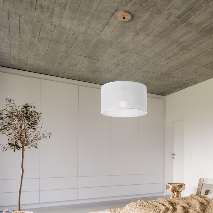 Brilagi - Lámpara colgante ANTHONY 1xE27/60W/230V roble/blanco