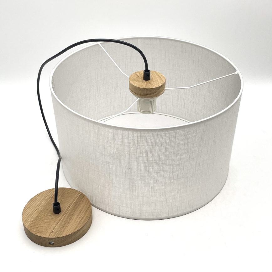 Brilagi - Lámpara colgante ANTHONY 1xE27/60W/230V roble/blanco