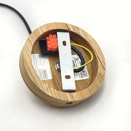 Brilagi - Lámpara colgante ANTHONY 1xE27/60W/230V roble/blanco
