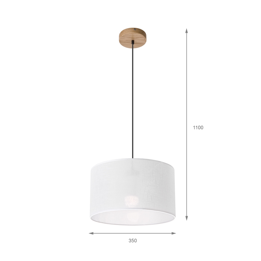 Brilagi - Lámpara colgante ANTHONY 1xE27/60W/230V roble/blanco